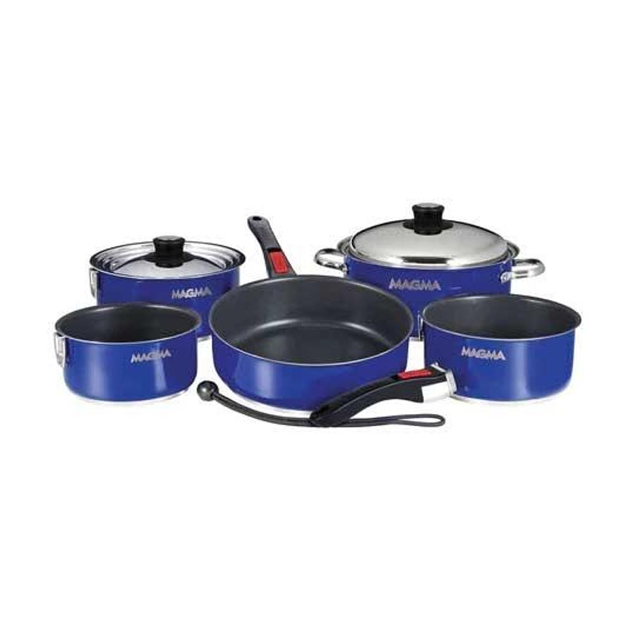 Magma Non-stick Induction Cookware Nestable 10pc Cobalt Blue Stainless Steel