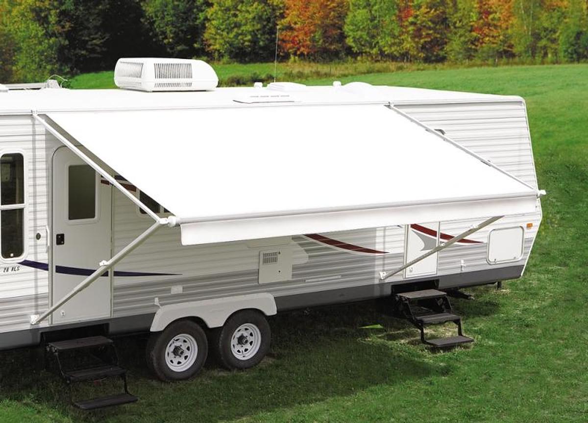 Cut To Fit Universal Patio Awning Fabric 17' 2" White Frost 2 Per Pack