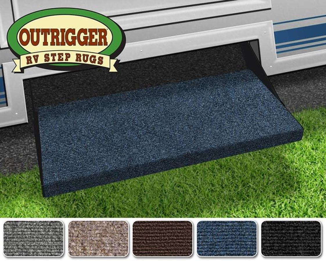 23" Wide Outrigger Rv Step Rug - Atlantic Blue