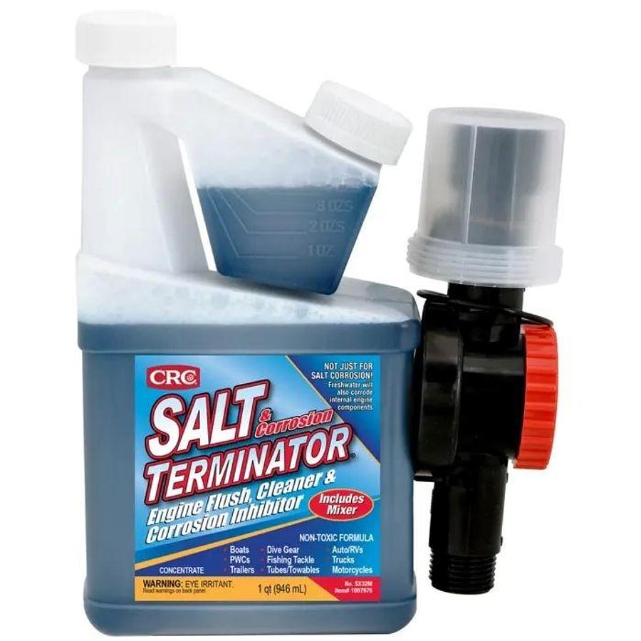 Crc Salt Terminator Engine Flush & Corrosion Inhibitor With Mixer 32 Oz.