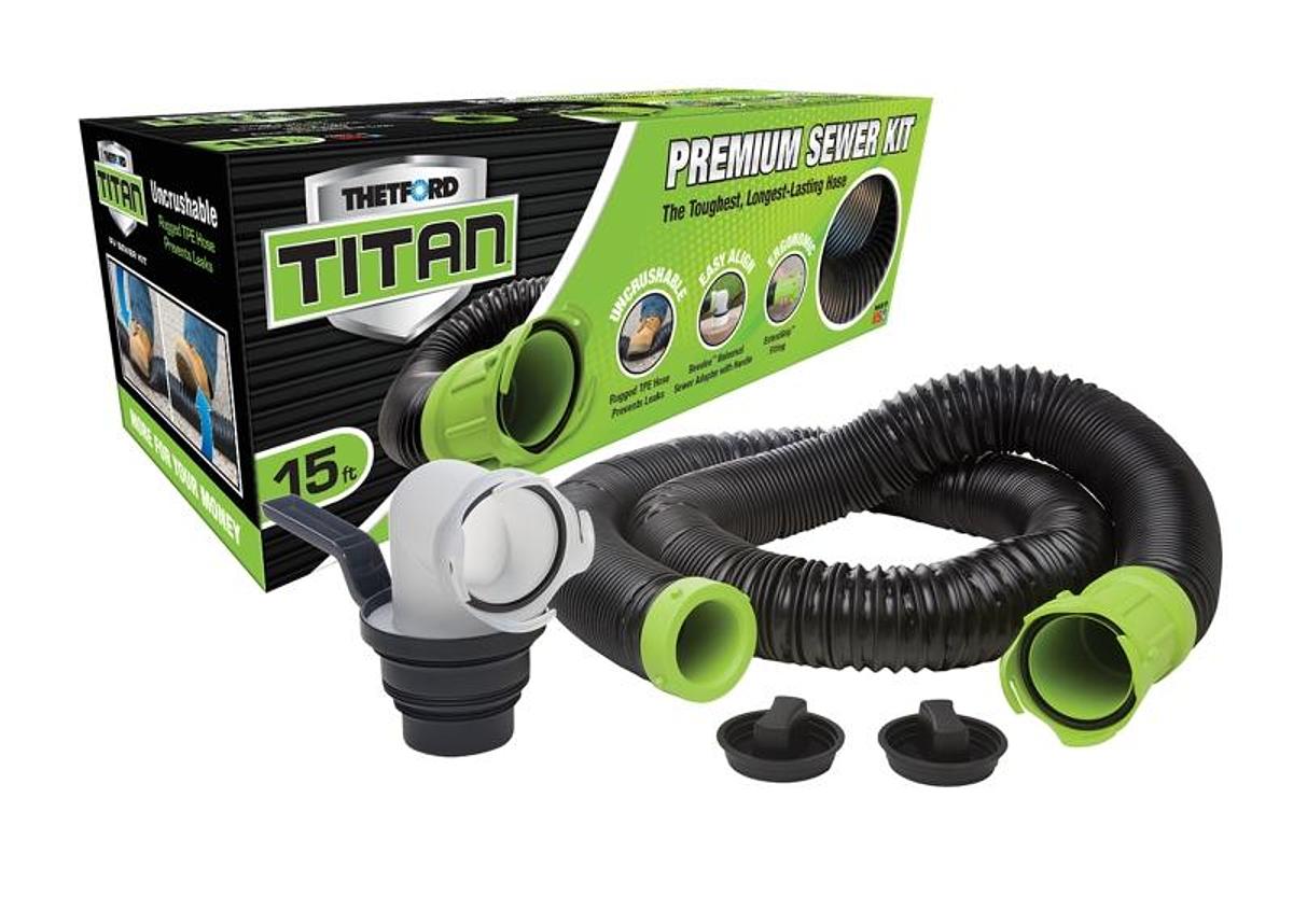 Titan Premium Sewer Hose Kit - 15'