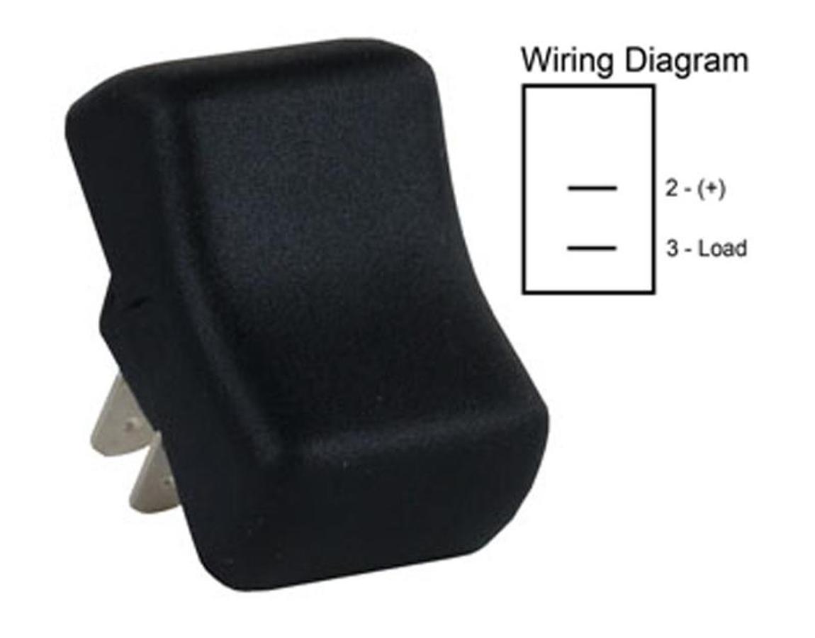 Spst On/off Rocker Switch - Black