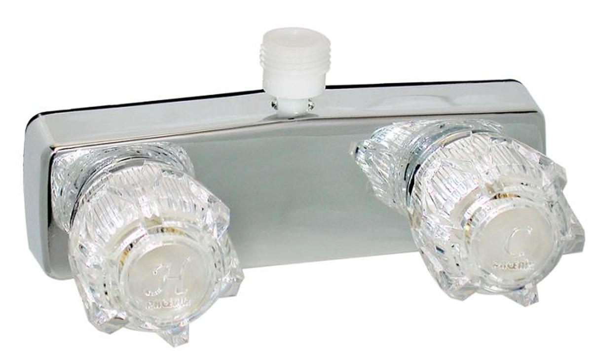 Shower Valve 4" Chrome Clear Handles / Plastic