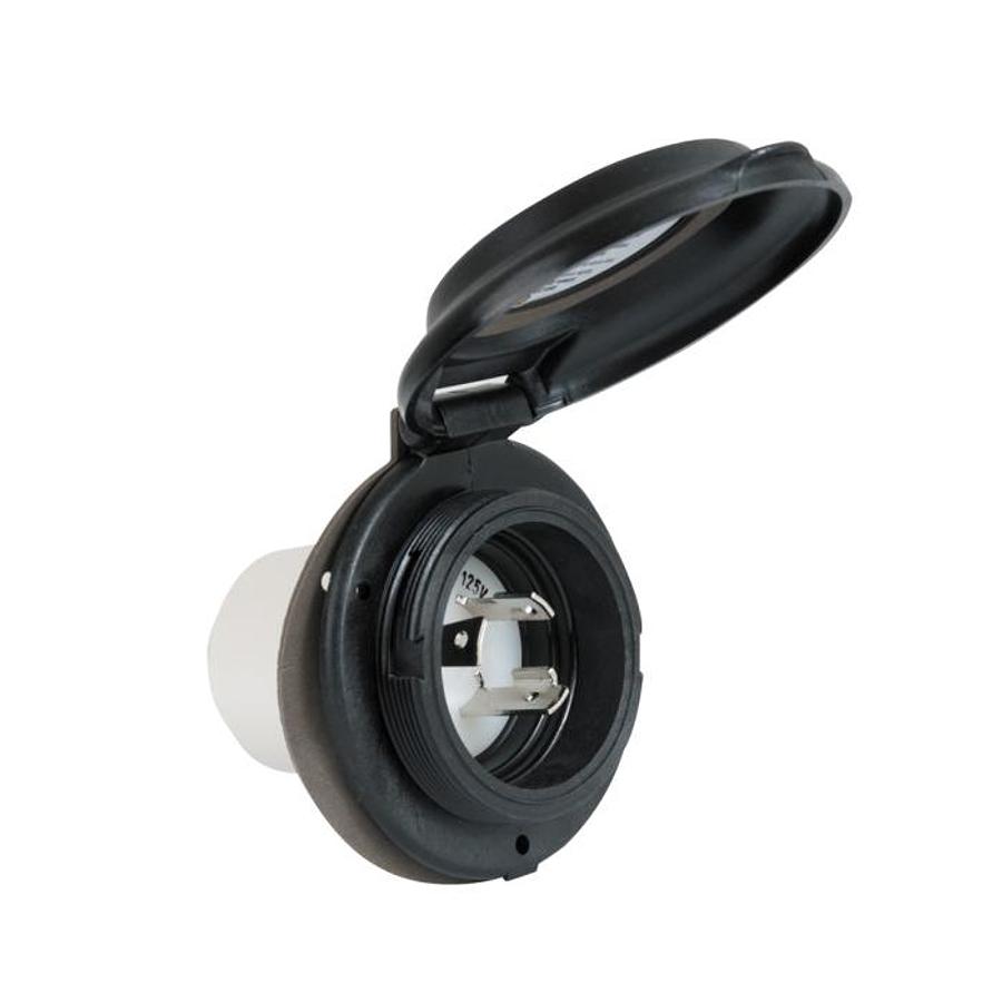 Contour Power Inlet 30amp 125 Volt Black