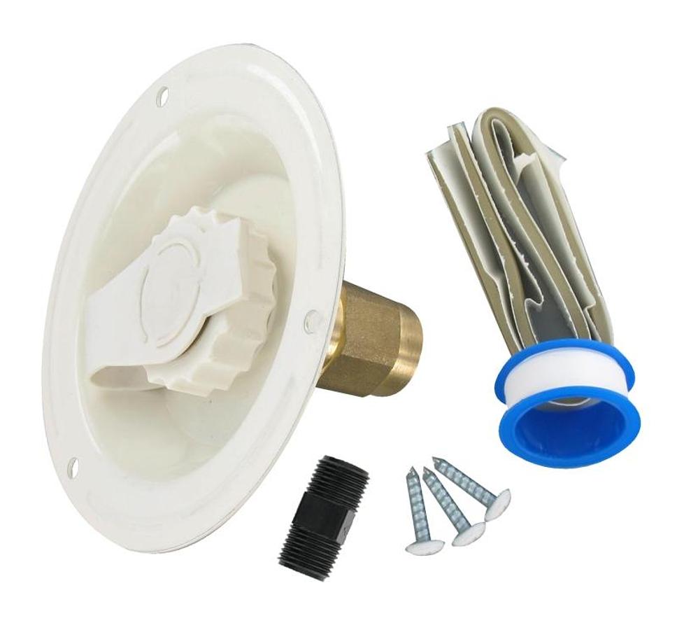 City  Water Inlet - Recessed Colonial White, Carded