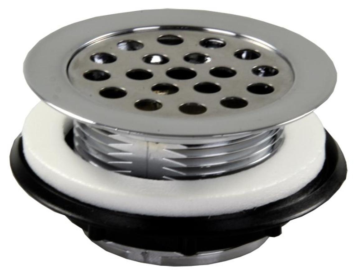 Shower Strainer With Grid - Chrome