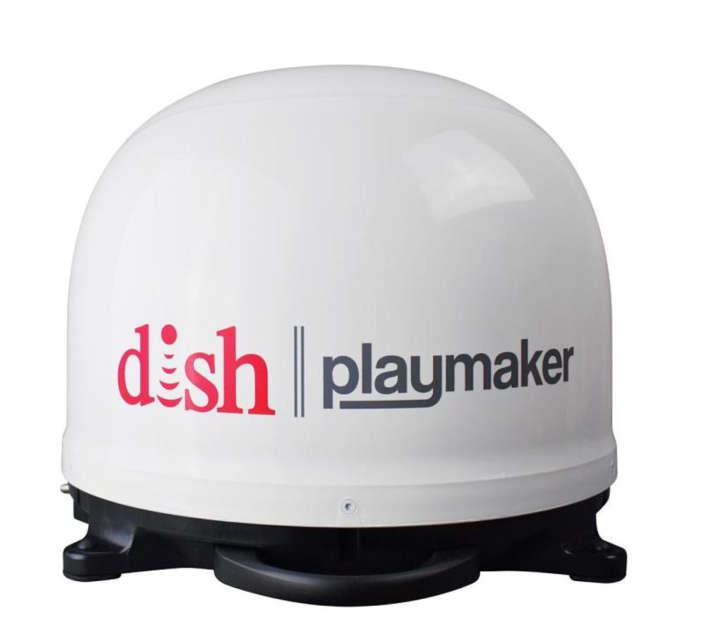 Dish Playmaker Portable Automatic Satellite W/receiver - White