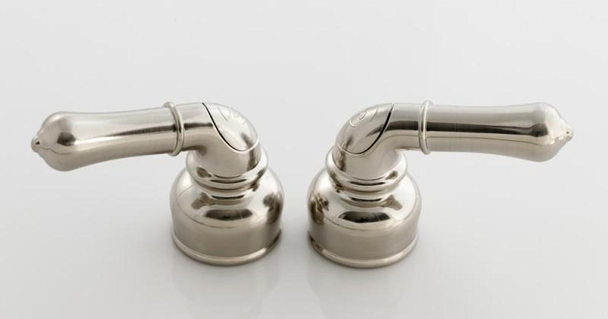 Hot & Cold Teapot Handles - Brushed Nickel