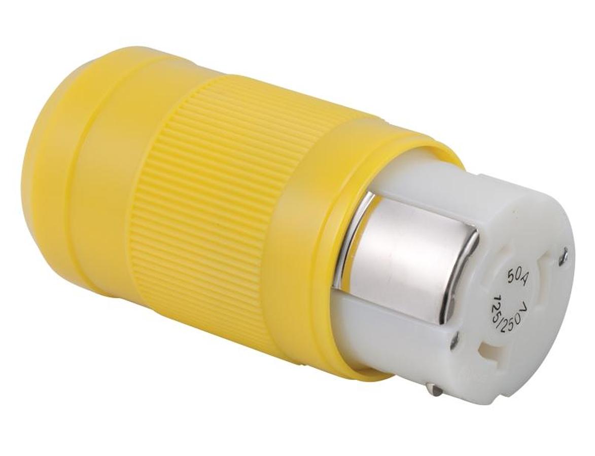 Connector Female Locking 50 Amp 125/250v W/ Boot