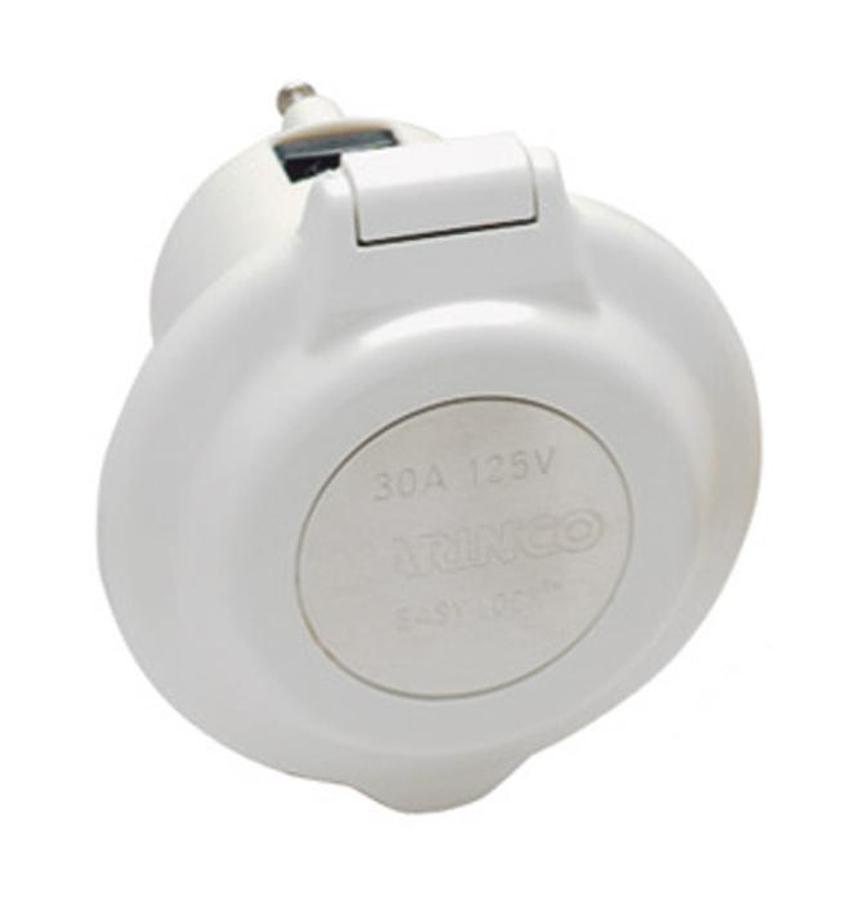 Contour Power Inlet 30 Amp 125v White
