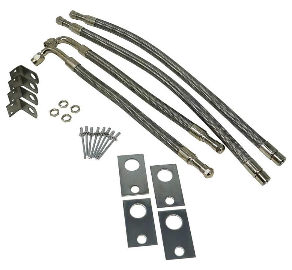 Tireminder Braided Steel Valve Extender Kit - 22" Aluminum Wheels