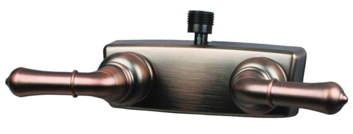 Shower Valve - 4" Non-metallic W/teapot Handles And Oil Rubbed Bronze