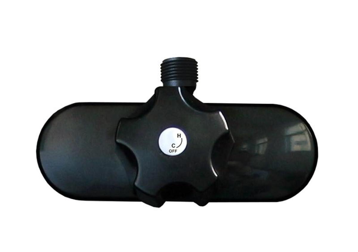 Single Lever Valve Only For Outside Shower Box 4 Inch Black