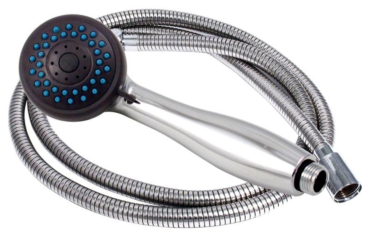 Shower Hand Set Chrome W/60" Metal Hose 3 Function