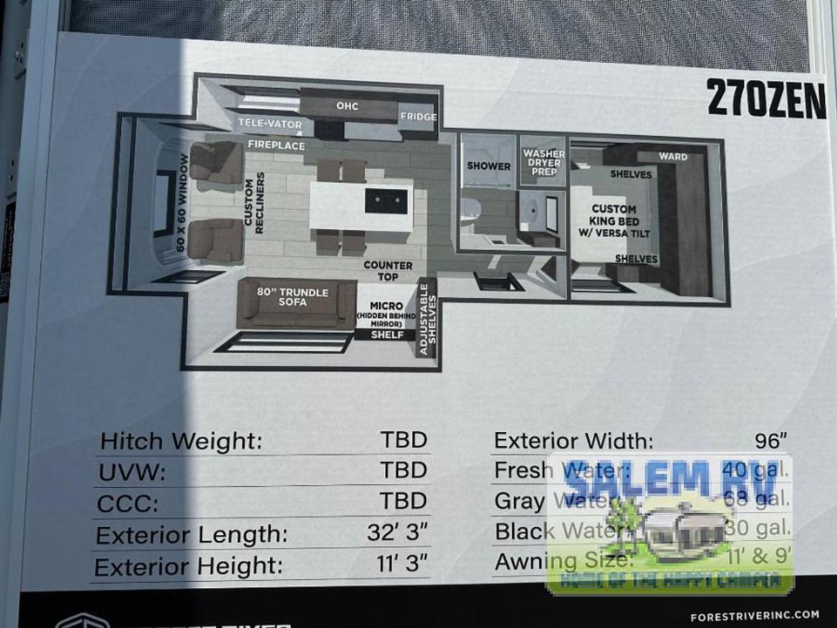New 2026 Forest River RV Salem 270ZEN