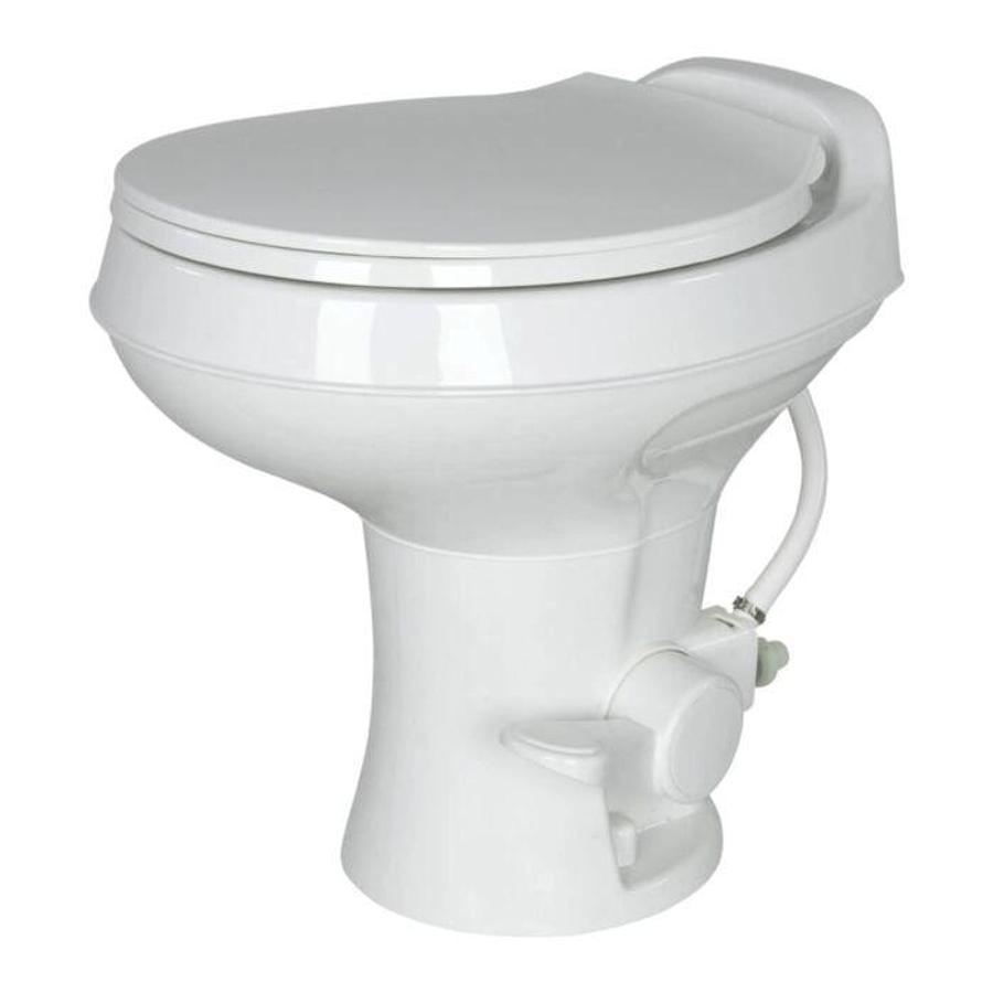 Flow Max Rv Toilet - White Round Plastic Bowl