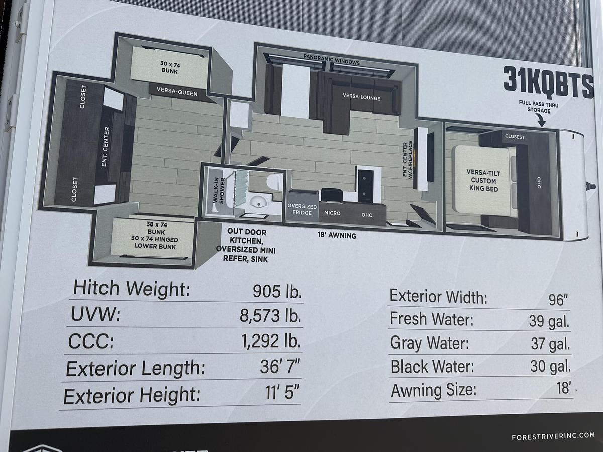 New 2026 Forest River RV Salem 31KQBTS
