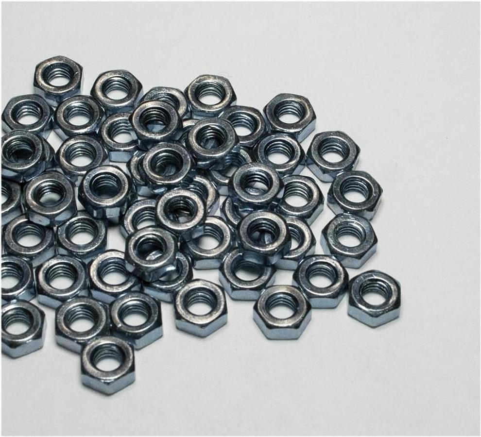 Hex Nut M4-0.7 Steel Zinc Finish  - 100/box