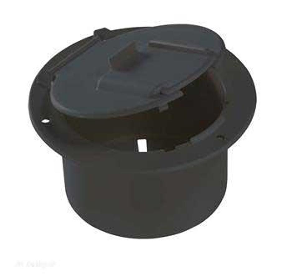 Low Profile Cable Hatch Round - Black