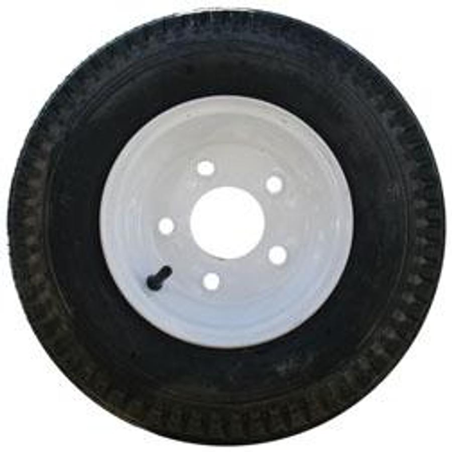 Tire And Wheel Eco Trail Bias Ply St4.80 X 8 Lrc; White Solid 5 Hole