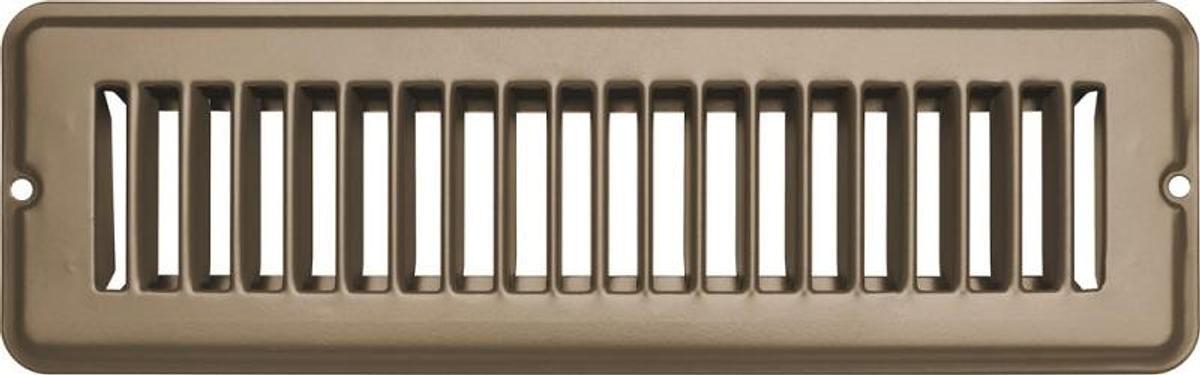 Vent Register, Tan, Metal, Undampered, 2 X 10"