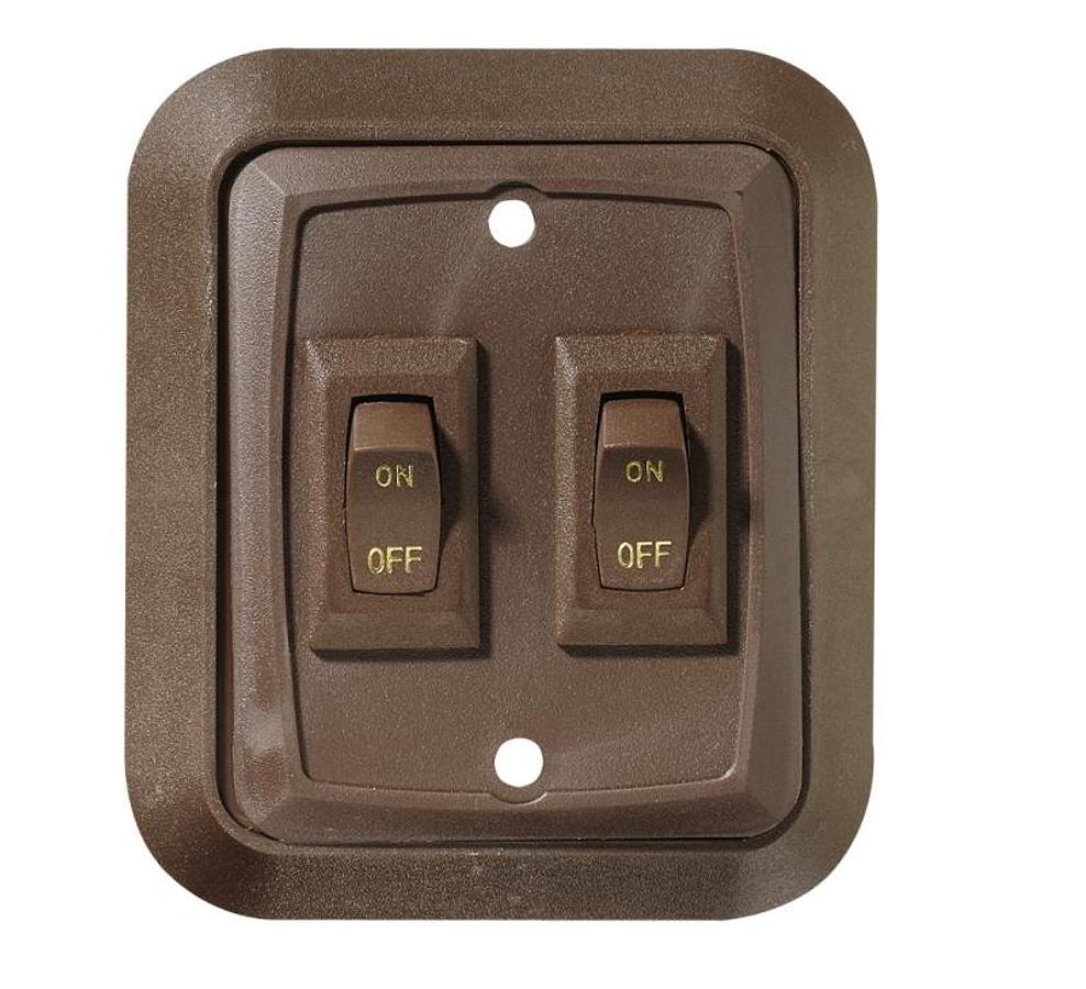 Wall Plate Switch,double, On/off Spst