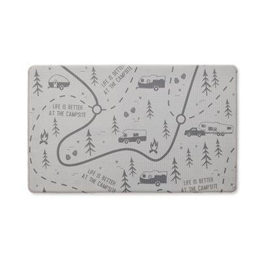 Libatc Anti Fatigue Kitchen Mat - Gray Map