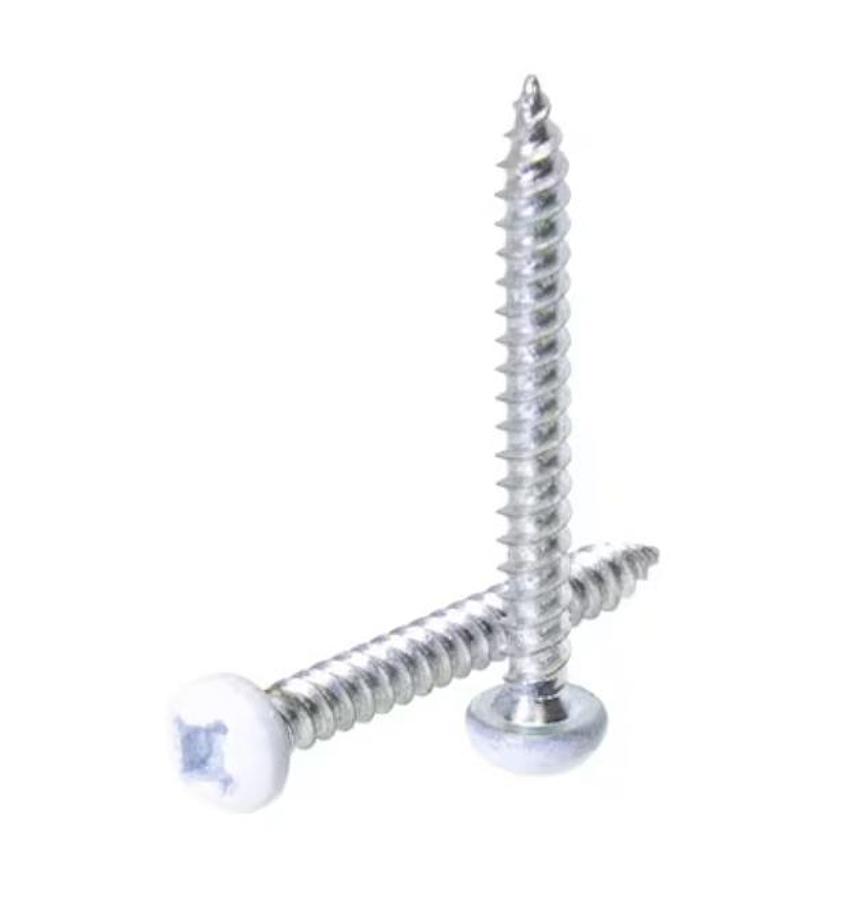 500 Pack- 8 X 1-1/2 Pan Quad Fast, Painted White