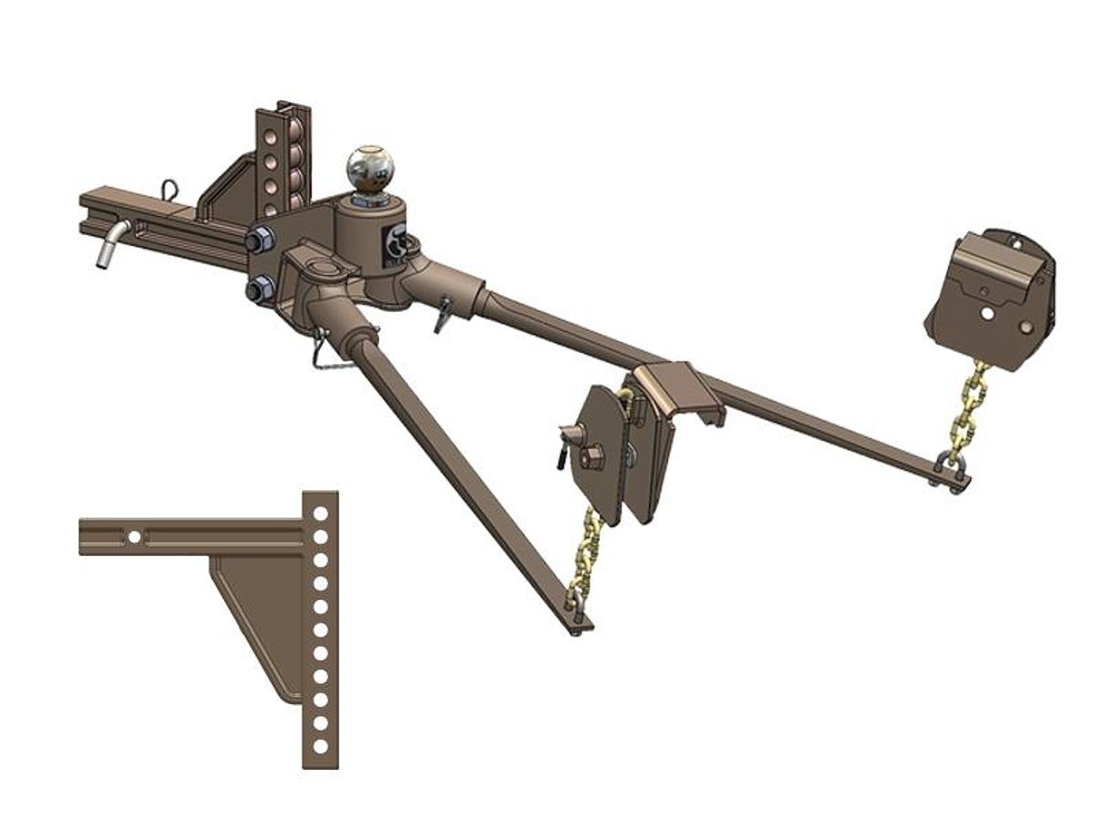 Blue Ox Sway Pro Weight Distribution Hitch - 1500lb 9-hole 2-1/2" Shank