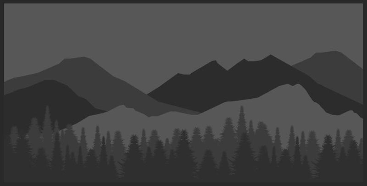 Mountain Wilderness Outdoor Mat 18' X 9' Grey/black