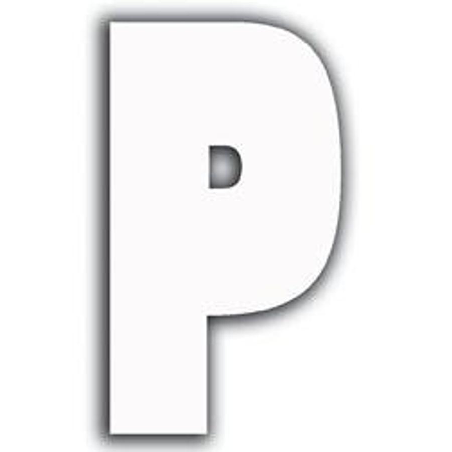 White Letter - P