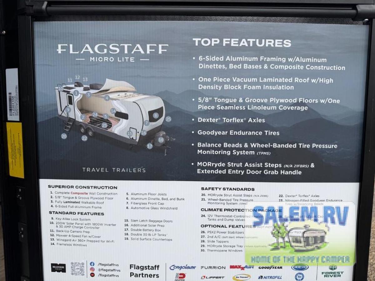 New 2026 Forest River RV Flagstaff Micro Lite 25MBR