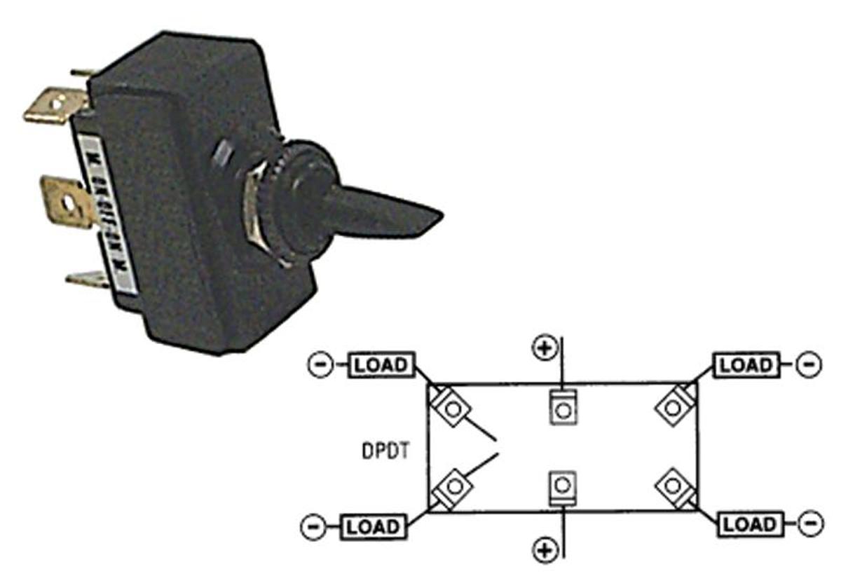 Toggle Switch Momentary On - Off- Momentary On Dpdt 20 Amp
