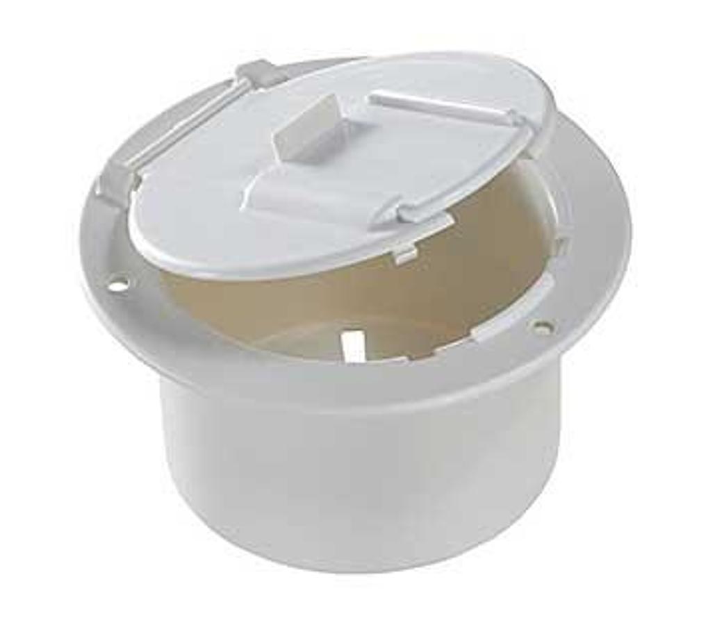 Low Profile Cable Hatch Round - Polar White