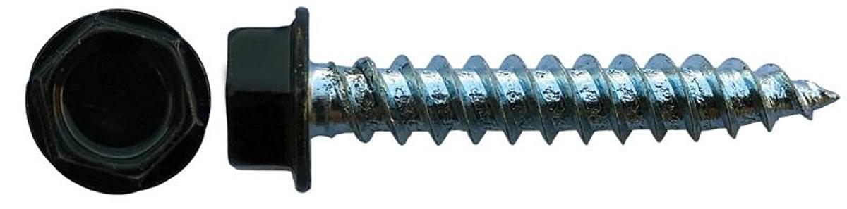 8 X 1 Hex Washer Fast Painted 2000 Black