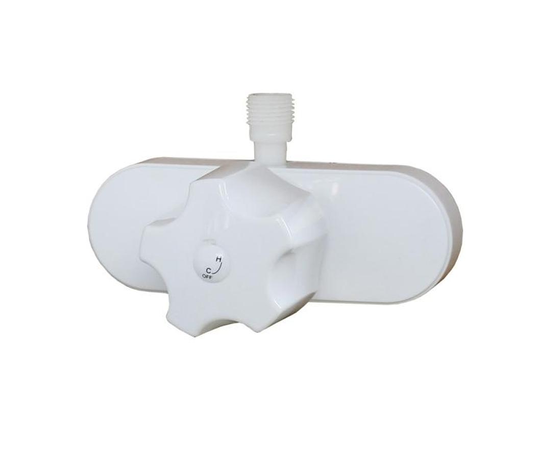 Single Lever Valve Only For Outside Shower Box 4 Inch White