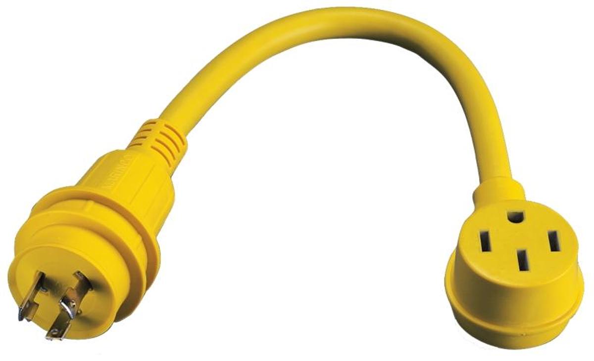 Rv Generator Adapter 50 Amp Female Straight Blade 30 Amp Male Locking 3 Prong