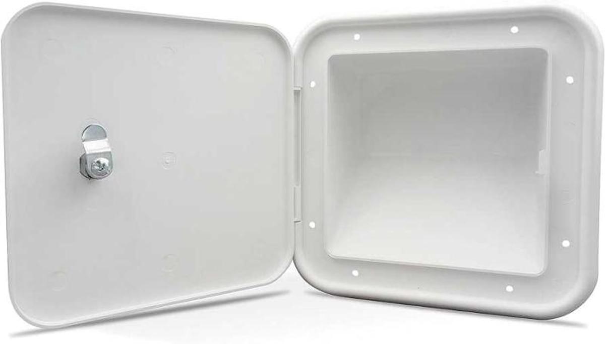Multi-purpose Hatch W/ Flat Back & Key - Polar White