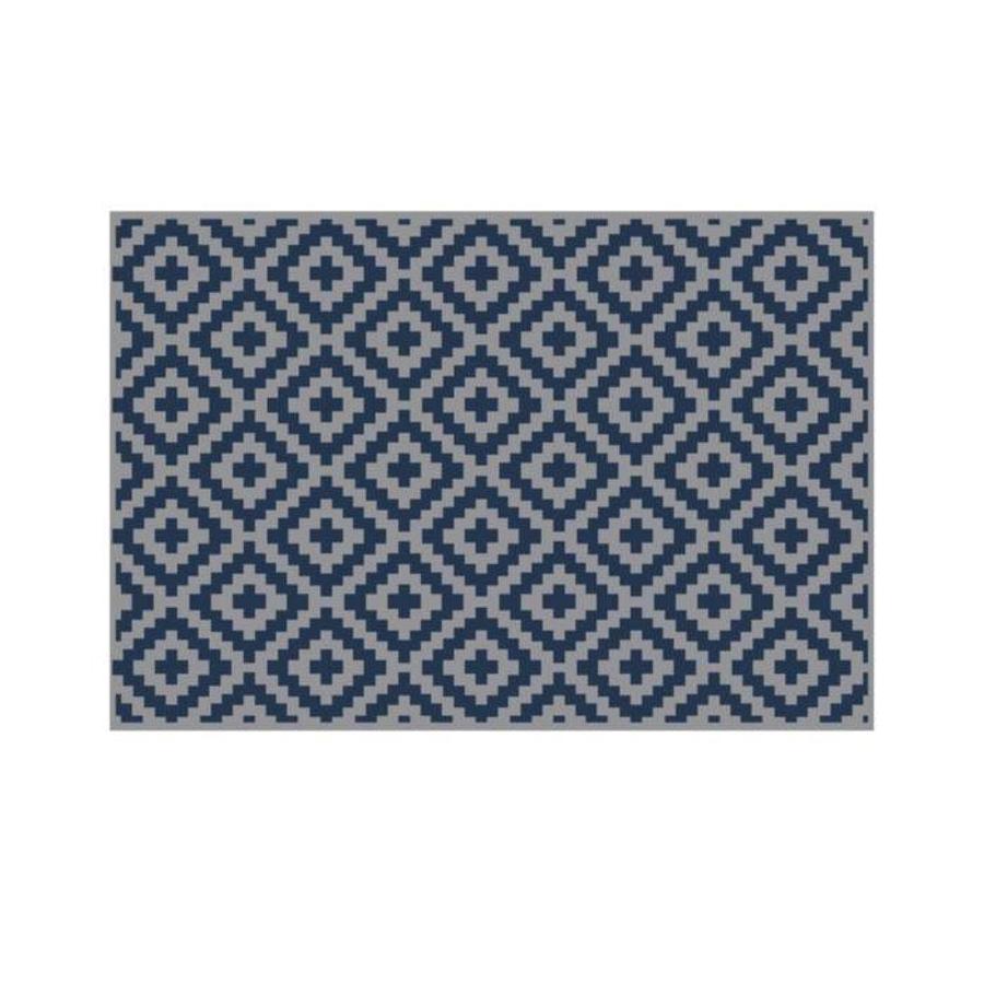 Lippert All-weather Patio Mat - 8' X 12', Blue/grey