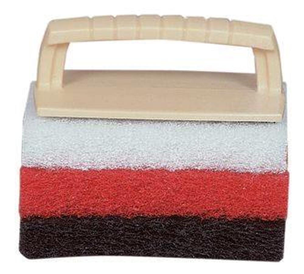 Starbrite Scrub Kit Handle, 3 Pads