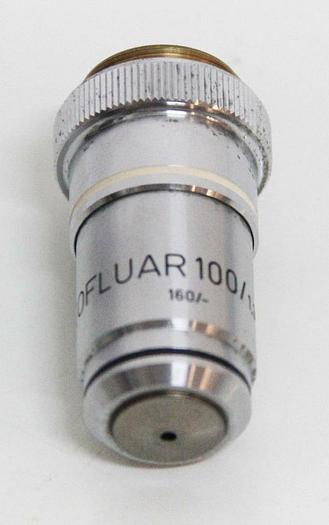 Used Zeiss Neofluar 100x 1.30 Oel 160/- 46 19 20-9903 Microscope Objective (5919)