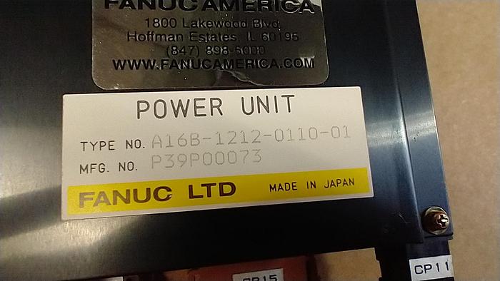 Used FANUC Power Unit. A16B-1212-0110-01 GH500