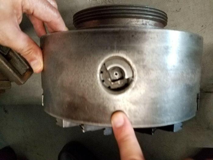 Used 10" inch 3 Jaw Lathe Chuck with threaded back
