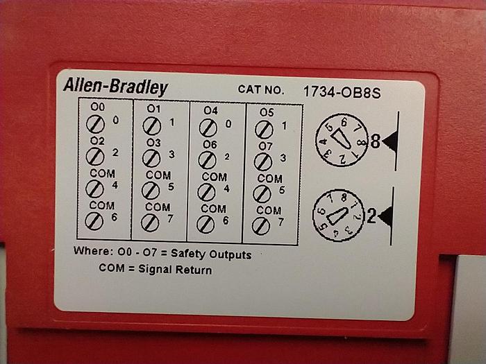 Used Allen-Bradley 1734-0B8S PLC safety relay GH#A37