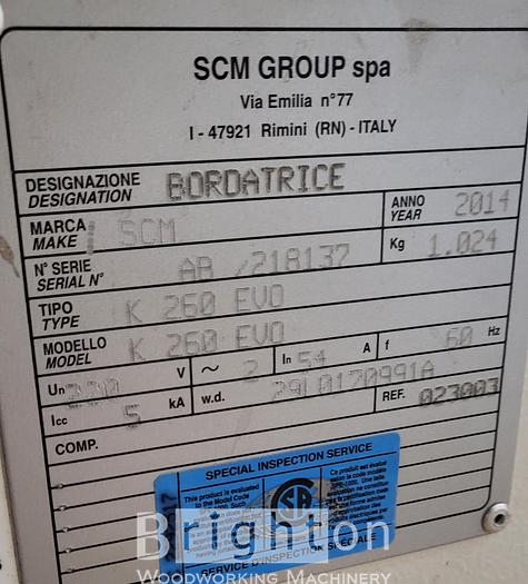 Used 2014 SCM EVO260 Used Edgebander (single phase with premilling) #BM2257