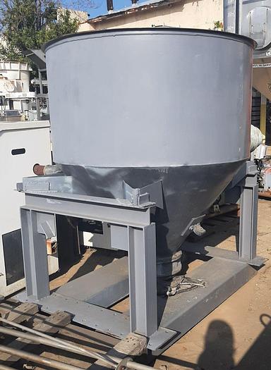 Used Bin, 45 CF, C/st, 53" x 55", Cone Bottom, Portable #S744335