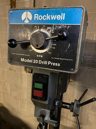Used Rockwell Pedestal Drill Press 20 Series No: 70-6X0