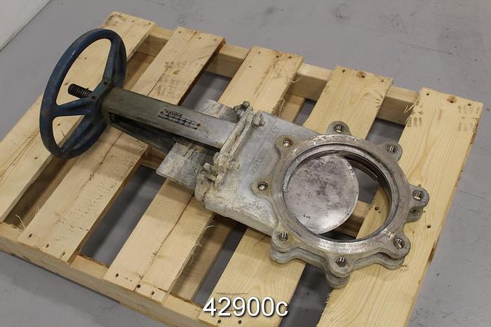 Used Dezurik 8" Hand Operated Knife Gate Valve #42900