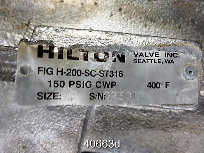 Used Hilton 16" Air Operated Knife Gate Valve #40663