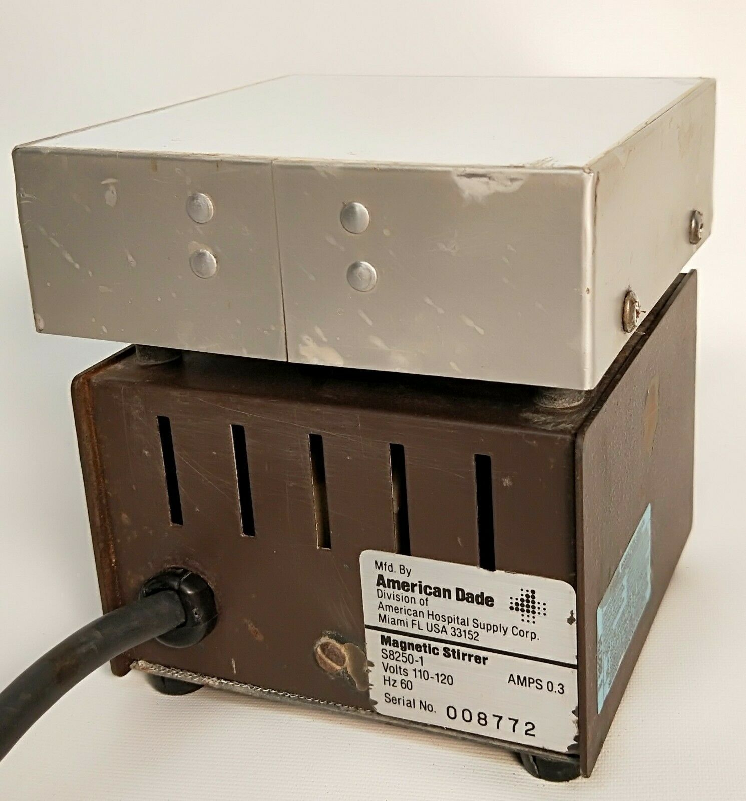 Used American Dade S8250-1 Magnetic Stirrer - 4.5" x 4.5" Plate